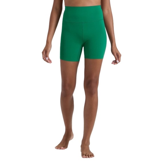 All in Motion Bike Shorts Size S High-Rise 6” Soft Lounge Set Pink Green Active - Picture 5 of 5